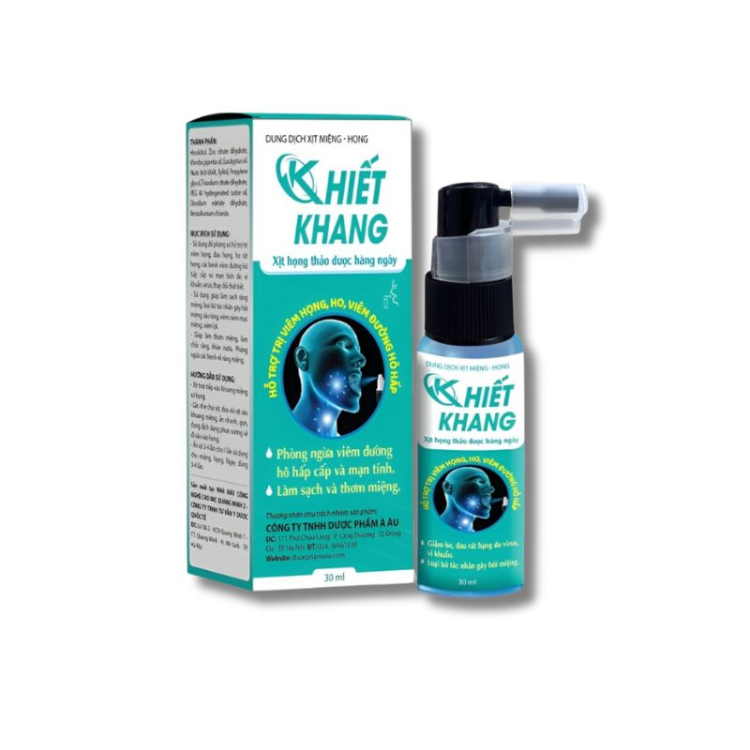 Xịt họng Khiết Khang Á Âu - Hỗ trợ trị viêm họng, viêm đường hô hấp